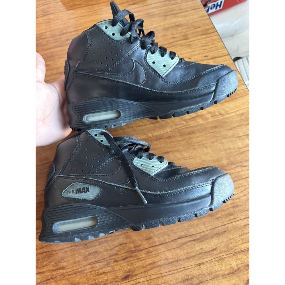 Nike Air Max 90 Sneakerboot Mens 4Y Black 317219-004 Mid Top 2008 Sneaker Boot